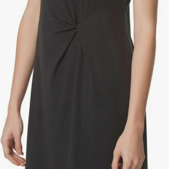MARC NEW YORK PERFORMANCE Twist-Front Tee Black Dress size Large NWT - Picture 3 of 8